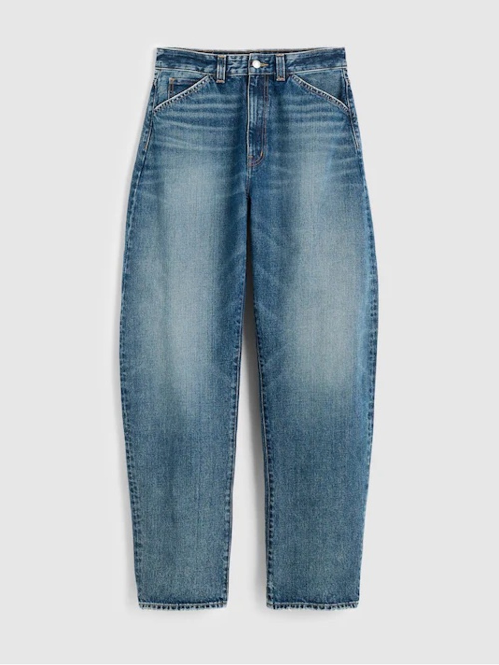 Madewell The Curvy Balloon Jean Size 28 Greendale Barrel High Rise 100% Cotton